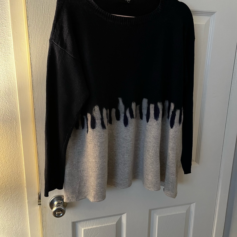Ottod’Ame navy and grey sweater wool blend size 8, but oversized fits like a L - Picture 2 of 6